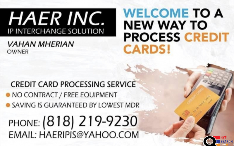 HAER INC. CREDIT CARD PROCESSING SERVICE 