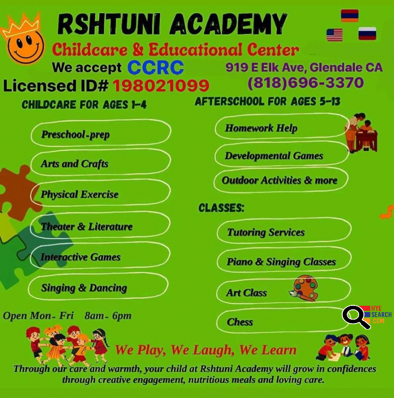 Rshtuni Academy - Childcare and Educational Center in Glendale, CA