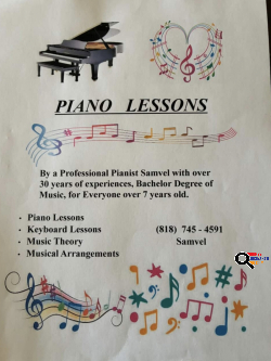 Piano and Keyboard Classes with Professional Pianist Samvel Harutyunya in Glendale, CA